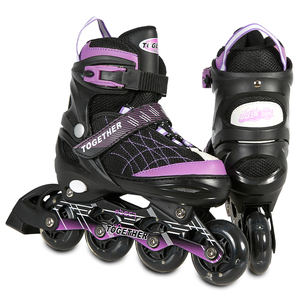 Patins à roulettes en ligne réglables en gros d'usine pour enfants et femmes chaussures clignotantes bon marché avec certification CE - Product Image 4