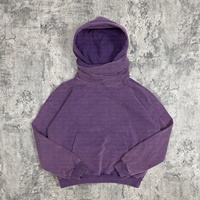 Sweatshirts pullover personnalisés de qualité supérieure sweats à capuche en coton éponge français surdimensionnés vierges en détresse masqués avec pierre lavée à l'acide pour hommes