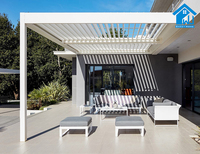 Pergola moderne Sweet Home pour jardin extérieur en aluminium avec lames orientables 3m X 4m X 3m Toit à lames orientables Gazebo & Pavillon
