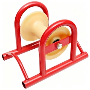 Rodillo de Nylon de Alta Resistencia y Baja Fricción <span class=keywords><strong>para</strong></span> Tracción de Cables, Recto/Esquinero/Guía de Alcantarilla, Polea de Base Plana <span class=keywords><strong>para</strong></span> Desplazamiento de Cables - Product Image 1