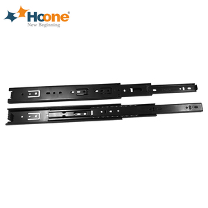 Installation facile 3 sections télescopiques SPCC roulement à billes matériel silencieux maison chambre cuisine tiroir armoire meubles glissière Rail - Product Image 1
