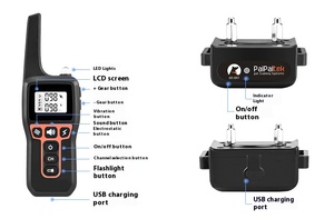 Collar de entrenamiento electrónico para perros Tim Smart de largo alcance, Material ABS, activación por voz personalizada, Correa remota antiladridos para mascotas - Product Image 6
