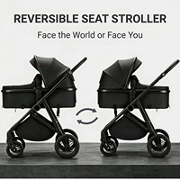Poussette pliable 2 en 1 pour bébé B.Childhood, intérieur spacieux en tissu Oxford avec grand panier pour les enfants de 0 à 3 ans