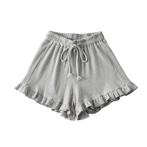 Stylish, casual, versatile, trendy new <b>lace</b>-trimmed waffle shorts, perfect for summer 2024, comfortable and stylish for home - Product Image 5