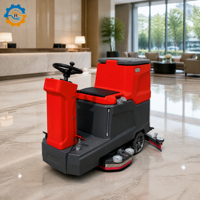 Mesin Pembersih Lantai ROD Professional Ride-On 700mm 4900m2/jam 350mm Twin Brush untuk Hotel dan Kantor