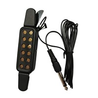 Pickup Soundhole Merek OEM dengan Kontrol Volume dan Nada, 6 Lubang, untuk Gitar Akustik Elektrik, Warna Hitam