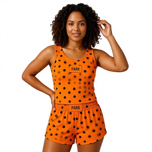 Luxury Women Gingham Lounge Wear Set Crop <b>Tops</b> and Shorts with Custom Logo Private Label & Custom Sizes Available - Product Image 1