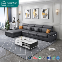 Ensemble de canapés modernes et simples en cuir Chesterfield avec coussins en velours et éponge pour salon, hôtels, appartements, conforme aux normes ROHS CE IOS9001