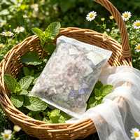 Rendam Kaki dengan Garam Laut membantu mengurangi bengkak, menenangkan anggota badan yang lelah dan berat, dengan herbal alami mawar, mint, jahe, serat jagung yang dapat terurai, OEM/ODM.
