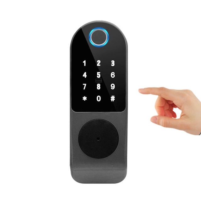 Wireless Lock Kits Touch Screen Keypad Touch with Fingerprint PIN 13.56Mhz IC Card Unlock for Access Control System