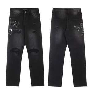 <span class=keywords><strong>Jeans</strong></span> di Alta Qualità di Marca di Lusso Amiriy, Pantaloni Hip Hop Elasticizzati Strappati, <span class=keywords><strong>Jeans</strong></span> <span class=keywords><strong>Streetwear</strong></span> da Uomo - Product Image 5