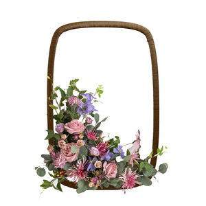 2024 nouveau design rotin cadres photo photo en plastique tissé à la main cadre photo affichage décoration mur cadres photo en gros - Product Image 1