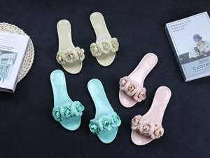 Chaussures pour dames Sandales plates décontractées Aloha Sandales d'extérieur en PVC Jelly Slides One <span class=keywords><strong>Tong</strong></span> Pantoufles plates pour femmes Pantoufles pour dames - Product Image 4