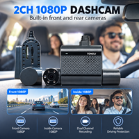 Caméra embarquée OEM intégrée 4G GPS WiFi avec prise en charge de carte TF 1 To, microphone et haut-parleur, 2 canaux Full HD 1080P pour taxis et services de transport par application