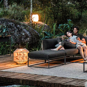 Venta caliente IP54 impermeable al aire libre e Interior suelo de esquina portátil ratán tejido Solar patio LED campamento linterna <span class=keywords><strong>para</strong></span> jardines - Product Image 6