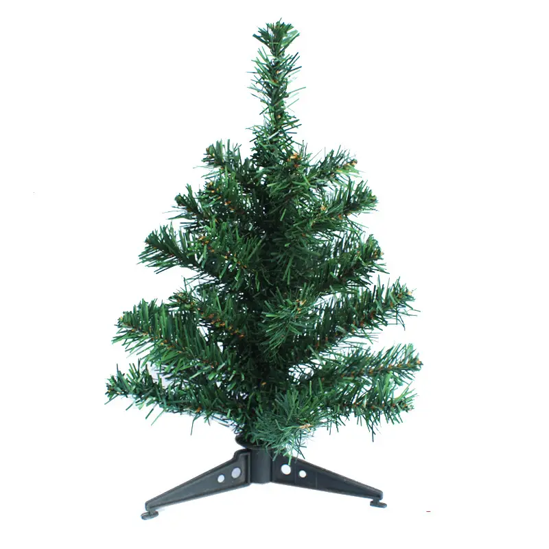 Venta caliente Adornos de escritorio Decoración Artificial Interior Decoraciones de Navidad Mini árbol de Navidad con soporte