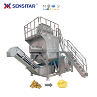 Ligne de traitement des frites non destructives à grande échelle 2 T/H éplucheur à vapeur automatique de pommes de terre de manioc Machine à éplucher à vapeur de tomate