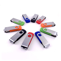 Memoria USB Personalizada con Logotipo, 32gb 64gb 128gb 256gb 2.0, Rotación de 360 Grados, Huella Dactilar, Pendrive Metálico, Unidad Flash USB Giratoria