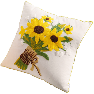 Kissenbezüge mit Quasten, Blumenstickerei, weiche Plüsch-Kürbiskissen, Heimdekor-Kissen, Boho-grünes Strickkissen - Product Image 6