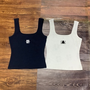 Servicio de Diseño Personalizado, Camiseta sin Mangas para Mujer, Camiseta de Algodón y Elastano con Apliques Bordados, Camiseta sin Mangas de Verano para Mujer - Product Image 5