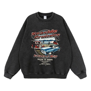 Sudadera de Algodón 100% para Hombre, Estilo Americano Retro, Otoño-Invierno, con Efecto Lavado Ácido, Tipo Pullover, Felpe Con Capucha - Product Image 4