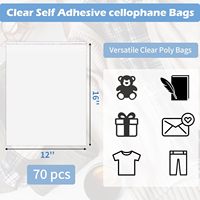 Sacs en polyéthylène transparents refermables 12x16 pouces pour le rangement et la protection des vêtements, organisateur de placard, anti-poussière, sac à chemises