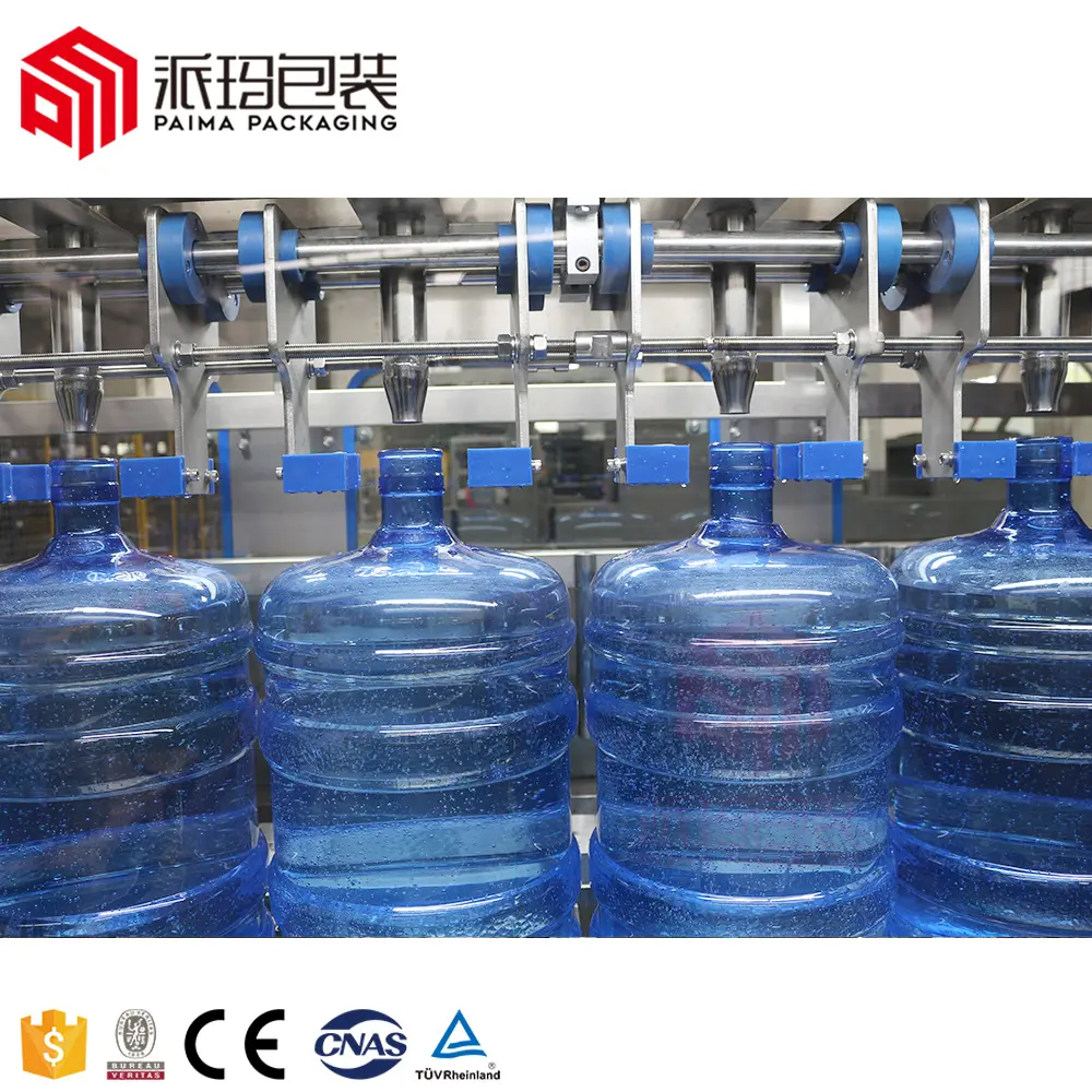 Лидер продаж, полностью автоматическая производственная линия для розлива питьевой воды с пластиковой бутылкой 1500BPH 5 галлонов