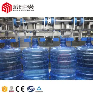 La migliore vendita completamente automatica 1500BPH 5 galloni di plastica per animali domestici bottiglia di acqua potabile macchina di riempimento linea di produzione