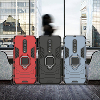 Coque de protection antichoc en PC et TPU avec anneau de support pour téléphones mobiles OnePlus 11, 10, 7, 7T, 8, 8T Pro, 9R, Nord, N10, N100 – Nettoyage inclus