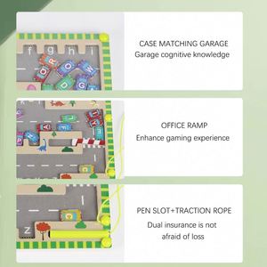 Jeu d'apprentissage sensoriel ABC : Lot de conception de labyrinthe magnétique en bois avec lettres de l'alphabet pour enfants - Product Image 3