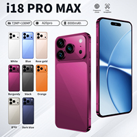 Smartphone Global 18 Pro Max 5G Baterai 8000mAh Layar 6.9 Inci CPU Octa Core Kamera Belakang 108MP Layar OLED HD 120Hz Refresh Rate Spanyol