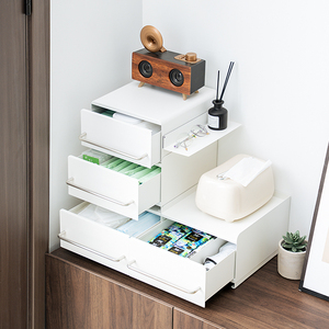 Organizzatore per Cassetti Impilabile Premium, Scatola di Stoccaggio in Metallo per Ingresso, Consolle, Piano Cucina, <span class=keywords><strong>Organizzazione</strong></span> Domestica - Product Image 1