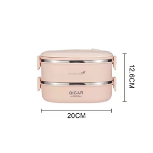 Fiambrera <span class=keywords><strong>de</strong></span> doble capa con aislamiento, fiambrera <span class=keywords><strong>de</strong></span> acero inoxidable 304, picnic, superventas - Product Image 2