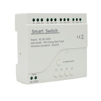 Module de relais intelligent WiFi EWelink 4 canaux sans RF 10A, contrôle à distance par application, 85-250V, sans USB, récepteur DIY, compatible Google Home Alexa