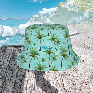 Sombrero tipo pescador con estampado de plantas tropicales, poliéster transpirable, protección solar, unisex, para exteriores, primavera y verano - Product Image 2