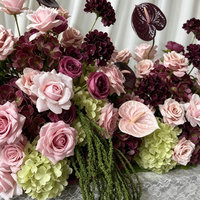 Roze paarse kunstbloemenarrangement Anthurium roos bloemstuk voor bruiloft evenement decoratie