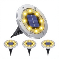 Lampe solaire LED à piquet pour jardin avec indice de protection IP65, lumière blanche chaude pour extérieur, camping et pelouse