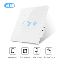 Standard ue/regno unito globmarket Wifi zigbee Smart Switch APP Touch Glass panel Wall Smart Switch 1/2/3/4 Gang smart switch