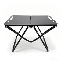 Table de camping pliante tactique, portable, légère, durable, mobilier d'extérieur multifonctionnel, poignée de transport compacte, pique-nique, plage