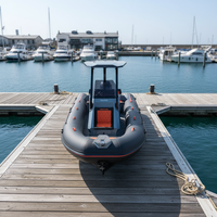 CE 19ft 5,8m Freizeit-Aluminium-RIB-Boot mit tiefem V-Aluminiumrumpf, Rib580 Schlauchboot zum Angeln mit PVC Hypalon zum Fabrikpreis