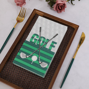 Golf Themed Paper Napkins 330mmx400mm Double Layer Printed For Party Use - Product Image 4