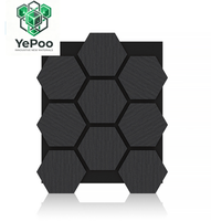 Panneaux acoustiques décoratifs pour murs intérieurs, MDF 3D hexagonaux, écologiques, haute réduction du bruit, pour hôtels, écoles, design 3D.