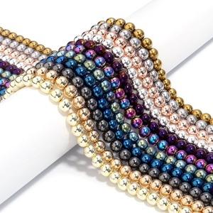 Perline Rotonde di <span class=keywords><strong>Ematite</strong></span> Nera in <span class=keywords><strong>Cristallo</strong></span> da 8mm, Pietre Preziose Sciolte per Creazione di Gioielli e Braccialetti Fai-da-Te - Product Image 1