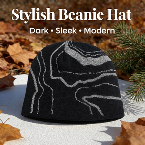 Chapeau d'hiver unisexe décontracté en tissu acrylique jacquard tricoté épais, chaud, extensible, coupe-vent, avec broderie personnalisée - Product Image 1