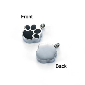 Pendentif en acier inoxydable avec empreinte de patte de chien imprimée, avec chaîne tendance de 50 cm, nouveaux bijoux pour hommes et femmes - Product Image 6