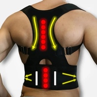 Corsé ortopédico para hombro y columna vertebral, alisador de espalda ajustable, terapia magnética, Corrector de postura, cinturón de soporte