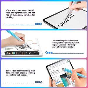 2-in-1 Universal Kapazitiver Touchscreen-Stift für iPad-Handys Live-Streaming Zeichnung Handschrift stift mit Metall material - Product Image 4