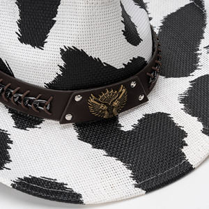 หมวกคาวบอยทรงม้วนลายวัว ขายส่ง ทรงแข็ง ใหม่ สำหรับฤดูร้อน ใส่ได้ทั้งชายและหญิง ป้องกันแสงแดด เหมาะสำห<span class=keywords><strong>รับ</strong></span>ชายหาด สไตล์คาวบอยตะวันตก หมวกฟาง - Product Image 3