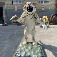 Statue de tigre réaliste grandeur nature en résine, prix bas, directement de l'usine, grande statue de tigre d'extérieur, décoration intérieure, sculpture animale