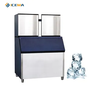 Commercial 700kg Cube Ice Maker 800kg Cube Ice Making Machines 1000kg Ice factory